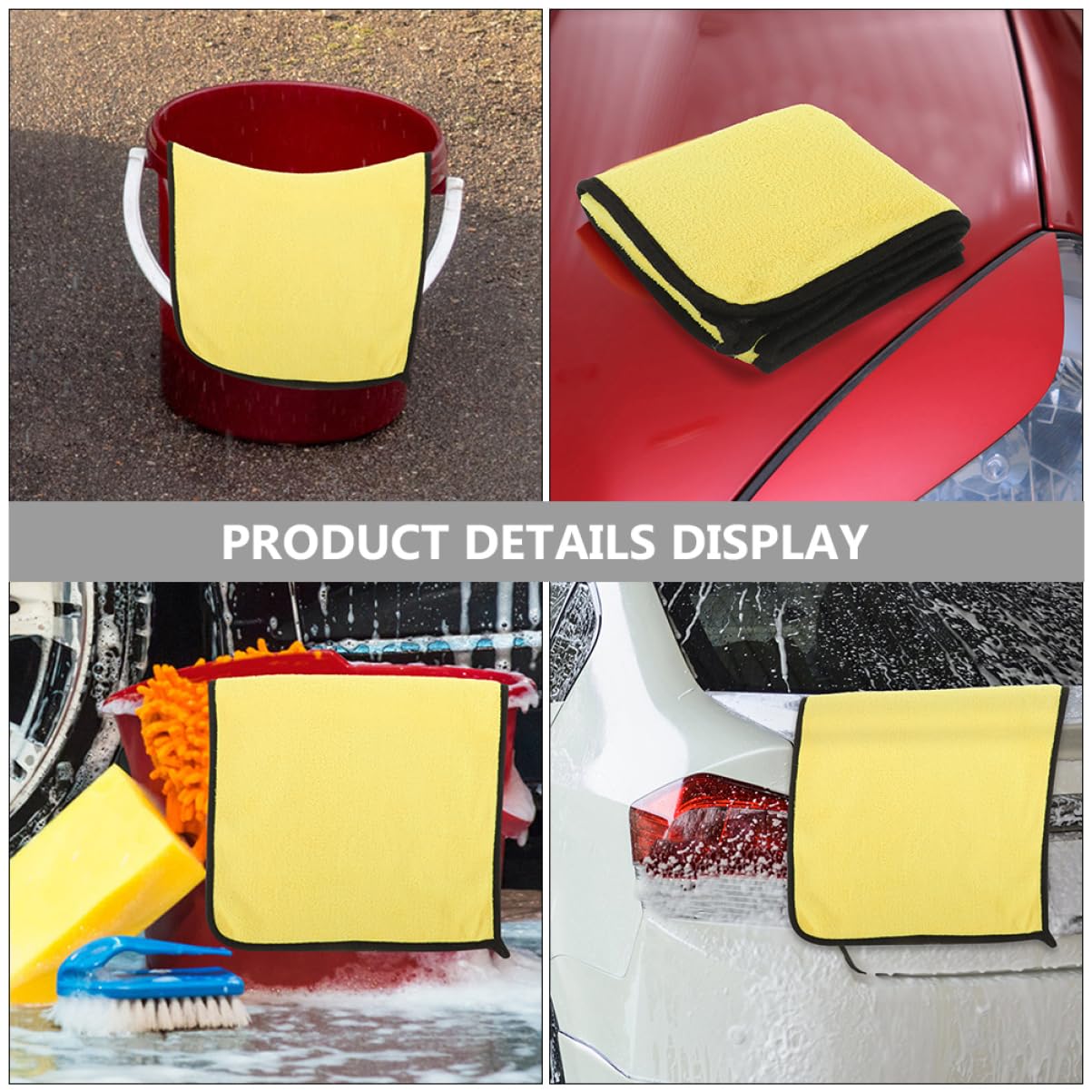 BESPORTBLE 2pcs Car Wash Towel Cleaning Cloth for Bike Mirror Cleaning Towel Multi-use Cloth Towel Bike Cleaning Towel Rags Hand Towel Towels Cloth for Cleaning Fine Fiber