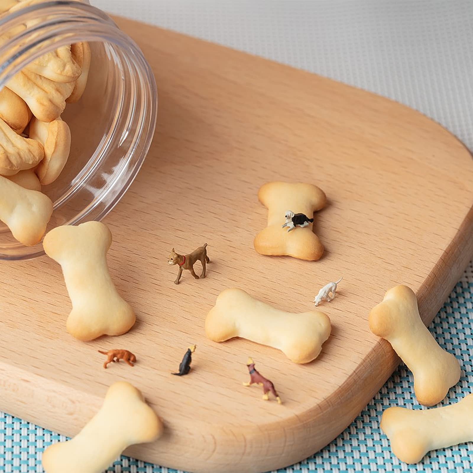 Dog Bone Cookie Cutters 4-Piece Set - 2", 3", 4", 5" Sizes For Dog Treats