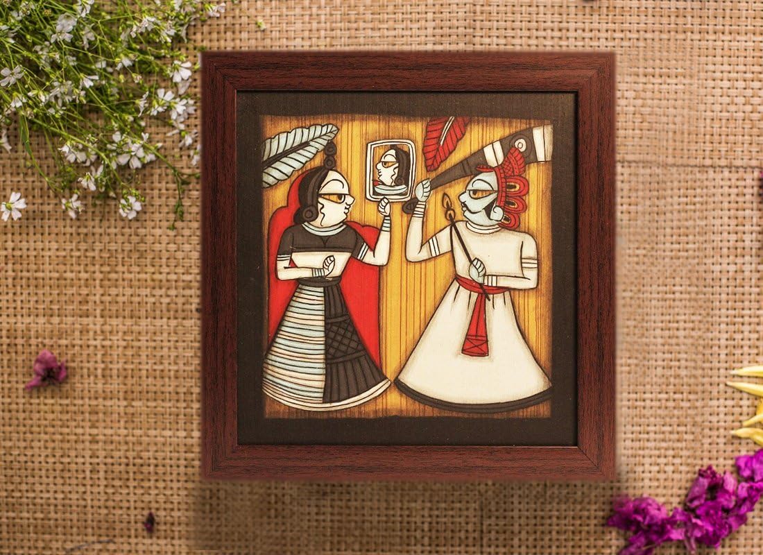 CraftedIndia Couple Dancing Phad Painting Art Décor