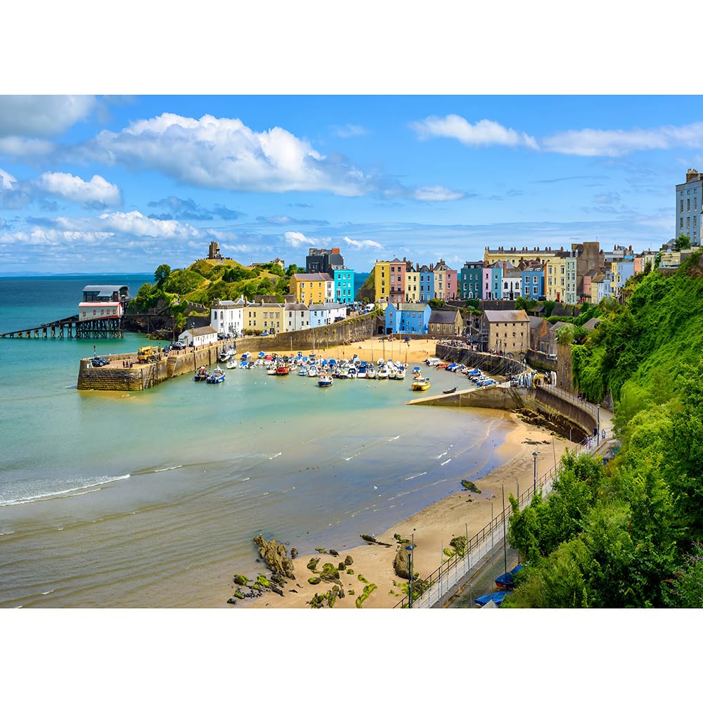 2000(100x70cm) Rompecabezas para Adultos, Regalos conmemorativos de Viaje de Puzzle de Frente al Mar de British Portby, Juguetes de Puzzle de Juego para Jóvenes