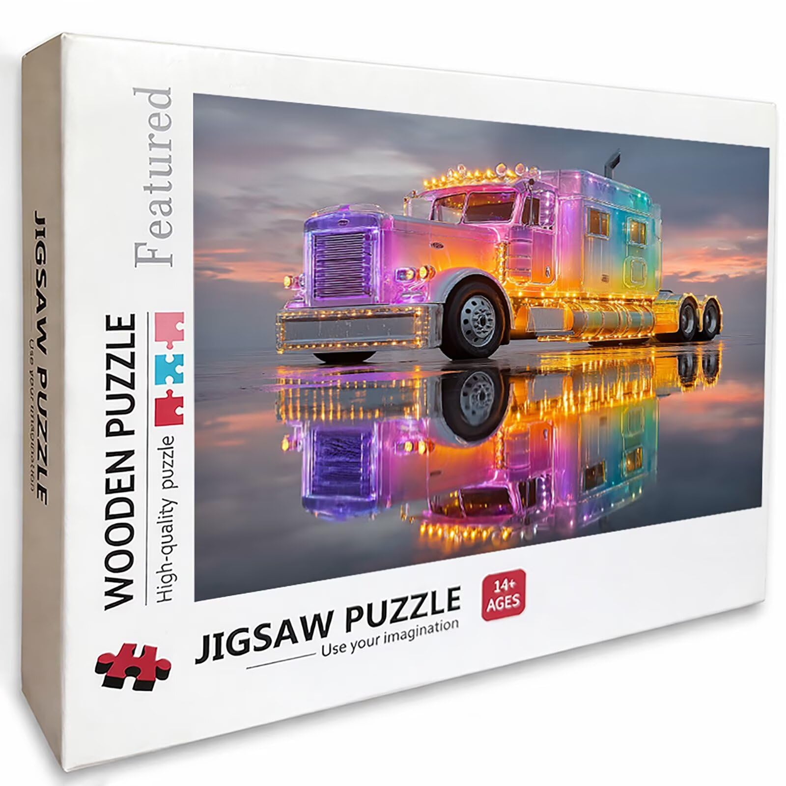 Kolorowe drewniane puzzle, 156 x 105 cm, puzzle samochodowe 5000 elementów dla dorosłych, z pudełkiem, edukacyjna, wymagająca gra, prezenty dla nastolatków, łatwe do odróżnienia, 9-5929