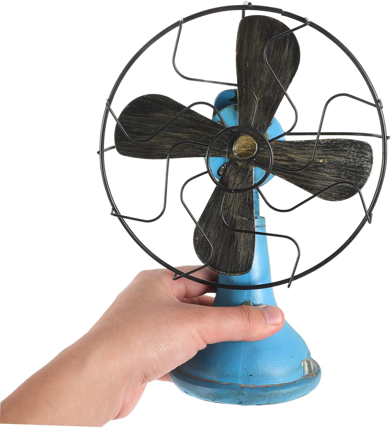 Retro Fan Sculpture Vintage Resin Table Fan Ornament for Home Desktop Decor Stylish Farmhouse Decoration Great for Photography and Touch to Any Room