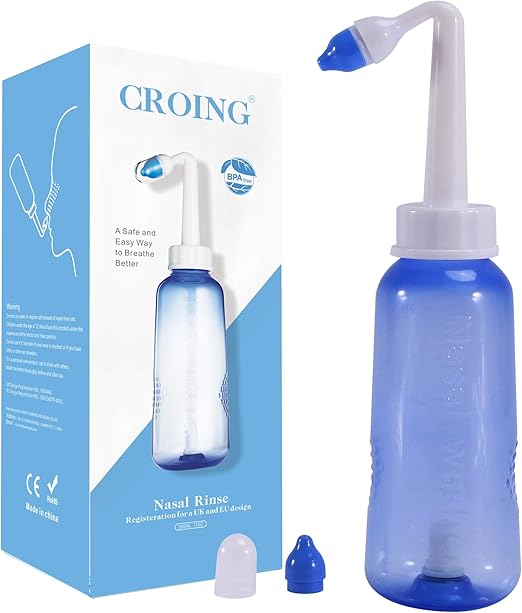 Set Lavaggio Nasale - Bottiglia 300ml, 30 Sali, Termometro Adesivo, Senza BPA, Per Irrigazione Nasale - Foto 10