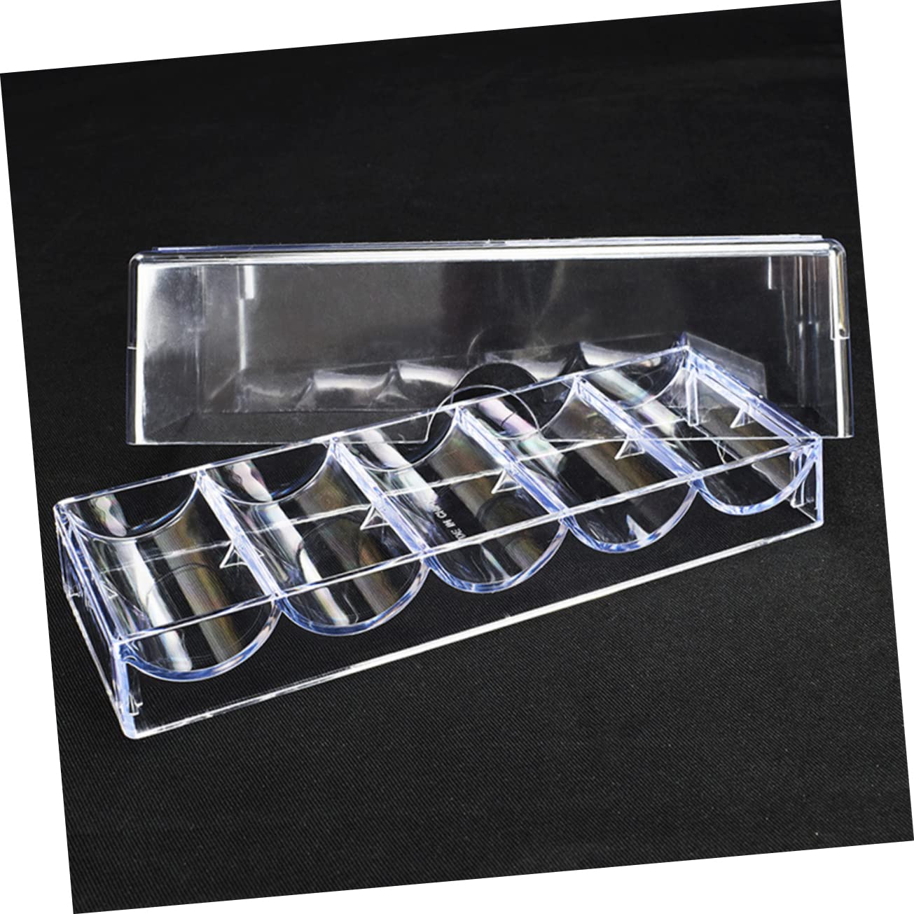 ERINGOGO Multi-Function Poker Chip Holder Portable Poker Chip Tray Acrylic Display Coin Box Storage Supplies