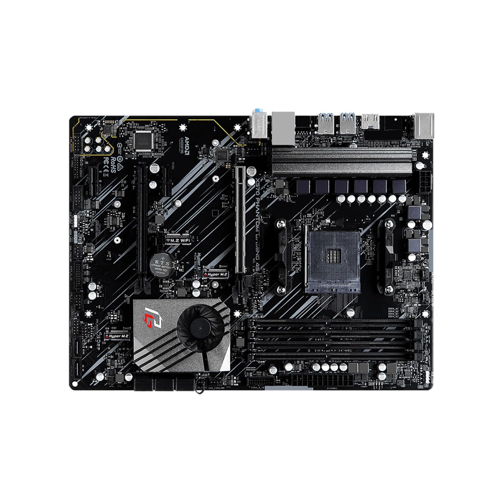 Placa Base Placa Base Fit For ASRock X570 Phantom Gaming 4S Compatible con 5600 5600G 5700X 5800X3D CPU Socket AM4 4xDDR4 4066MHz M.2 PCIe 4,0
