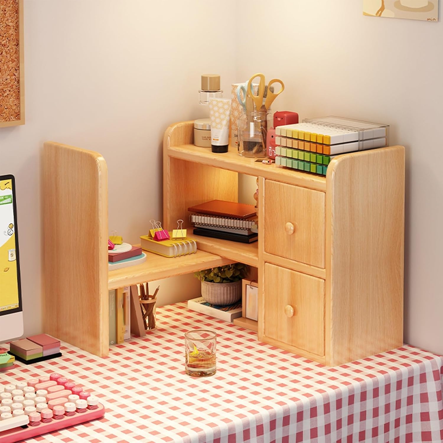 【美品】Kirigen モニター台と書類収納 二点セット　【送料無料】 楽天市場】【5%クーポン配布中☆P2倍☆メーカー直送☆】KIRIGEN