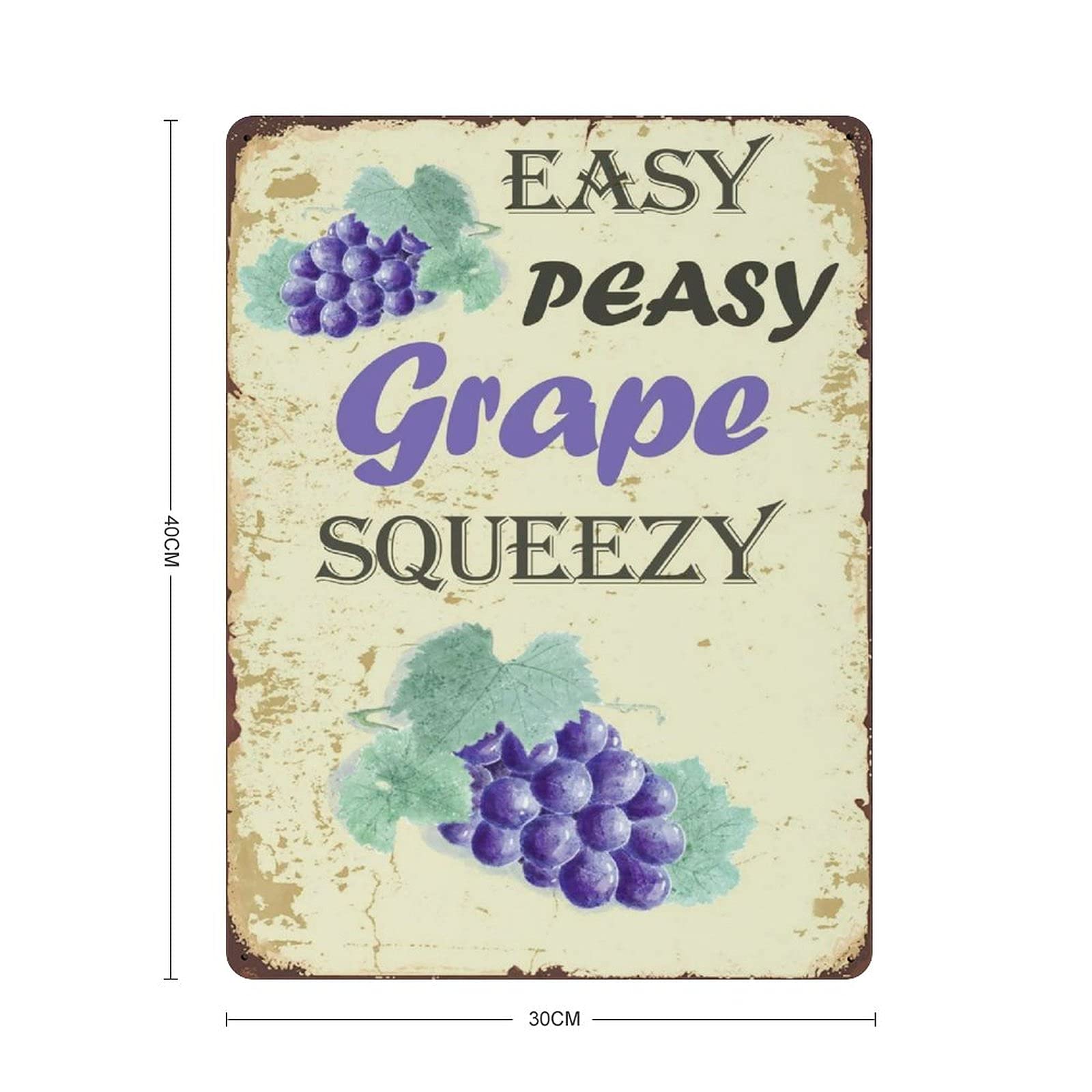 Targa In Metallo Vintage “Easy Peasy Lemon Squeezy” Con Capre – Cartello Retrò 20x30 Cm Per Casa, Cucina, Bar, Garage - 3