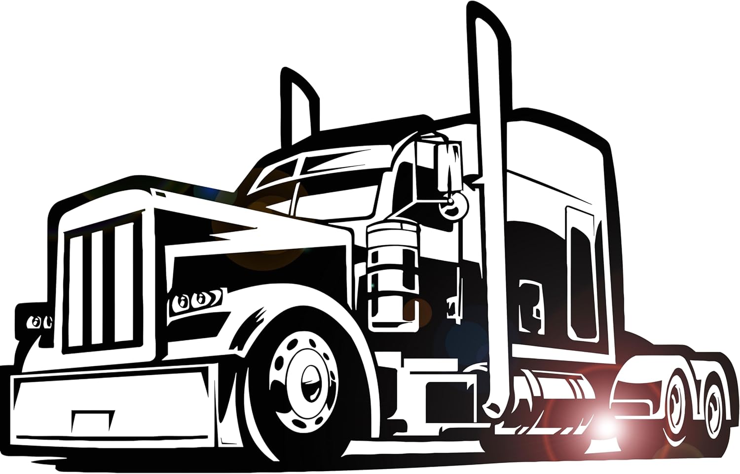 Large Vinyl Wall Decal American Semi Trucks SUV Car Garage Decor Stickers Mural (g7193) black