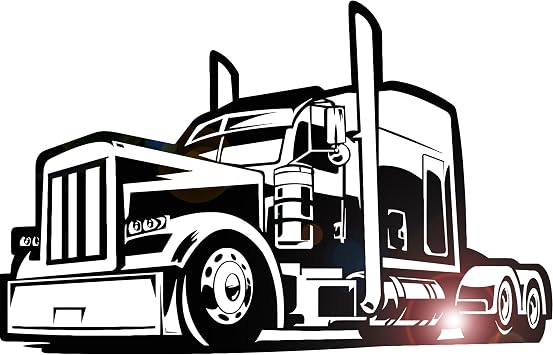 Large Vinyl Wall Decal American Semi Trucks SUV Car Garage Decor Stickers Mural g7193 Black