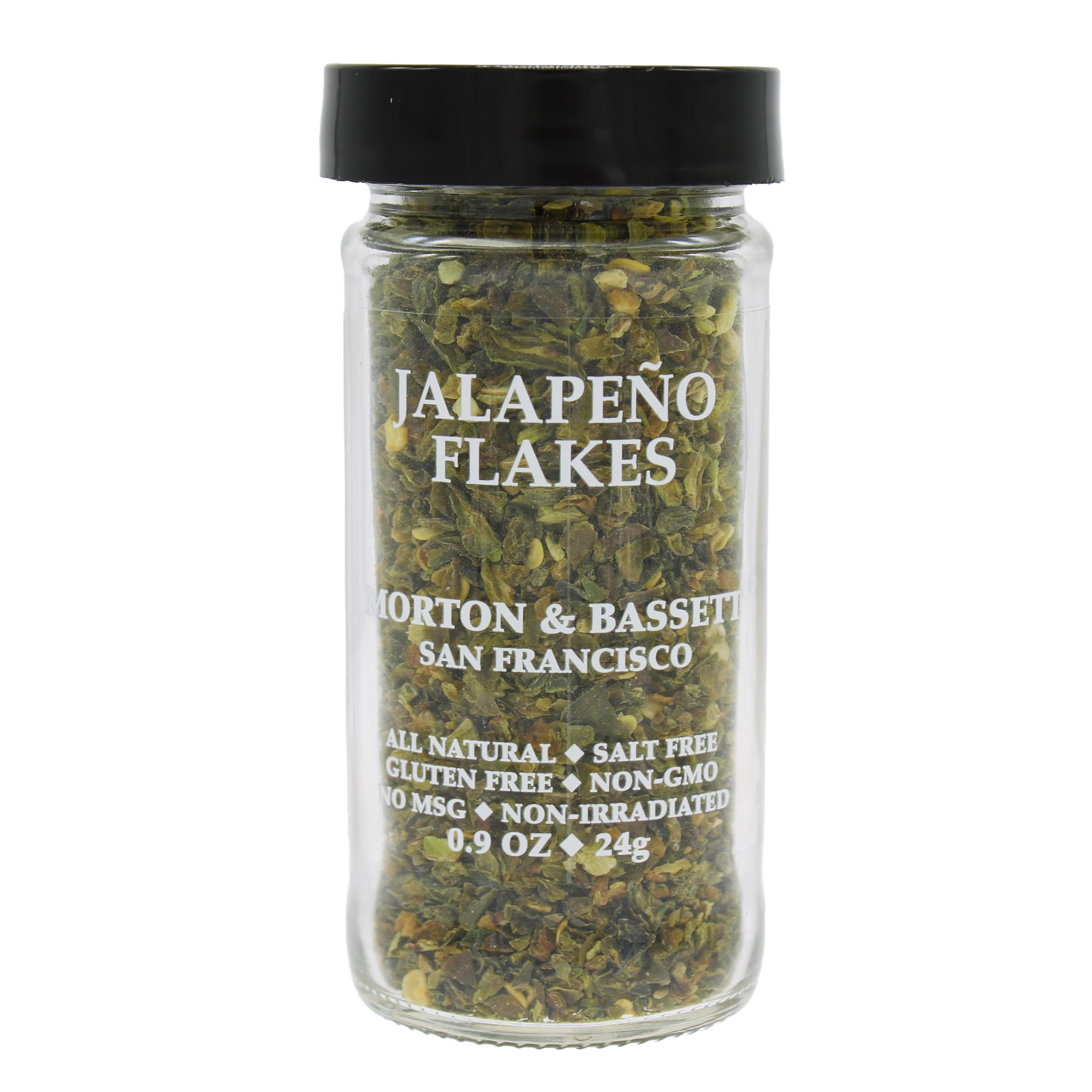 Morton & Bassett Jalapeño Flakes | Spicy, Crunchy Pepper Flakes for Seasoning & Cooking | Gluten Free, Salt Free, Non-GMO | 0.9 oz Jar