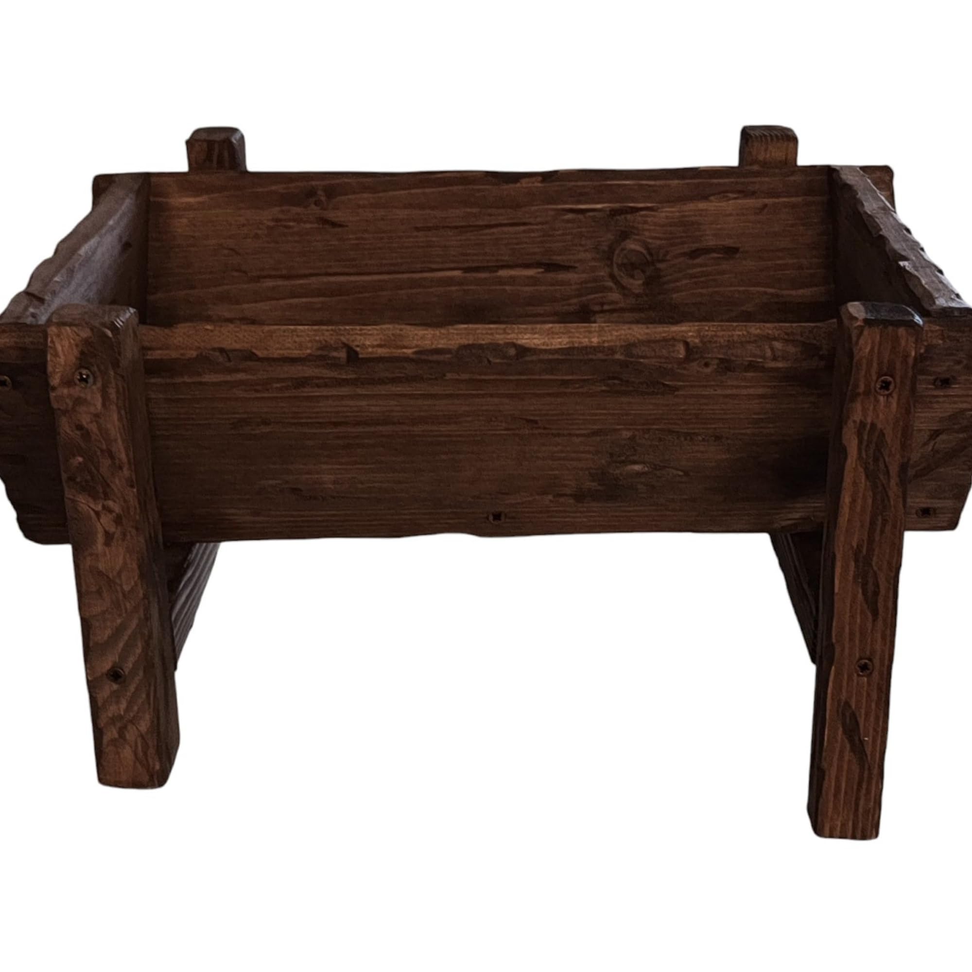 OVUNQUE PROTEGGIMI Wiege aus Holz für Jesuskind – Futterstation aus Holz für Krippe – handgefertigt, verschiedene Größen erhältlich – Made in Italy (16 x 10 cm)