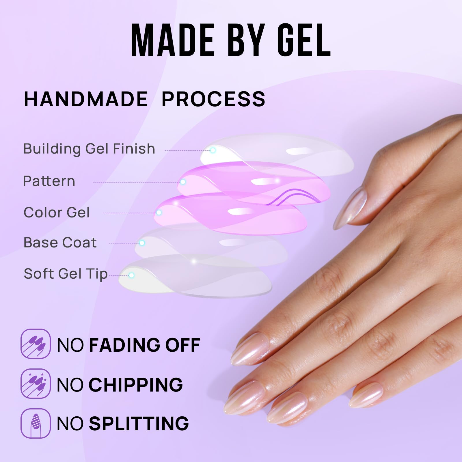 BTArtbox Press On Nails French Tips - 32 Pcs Short Square False Nails With Nail Glue and Adhesive Nail Tabs, No Fade Out Stick On Nails in 16 Sizes, Soft Gel Fake Nail for Women, Classic White — view 178