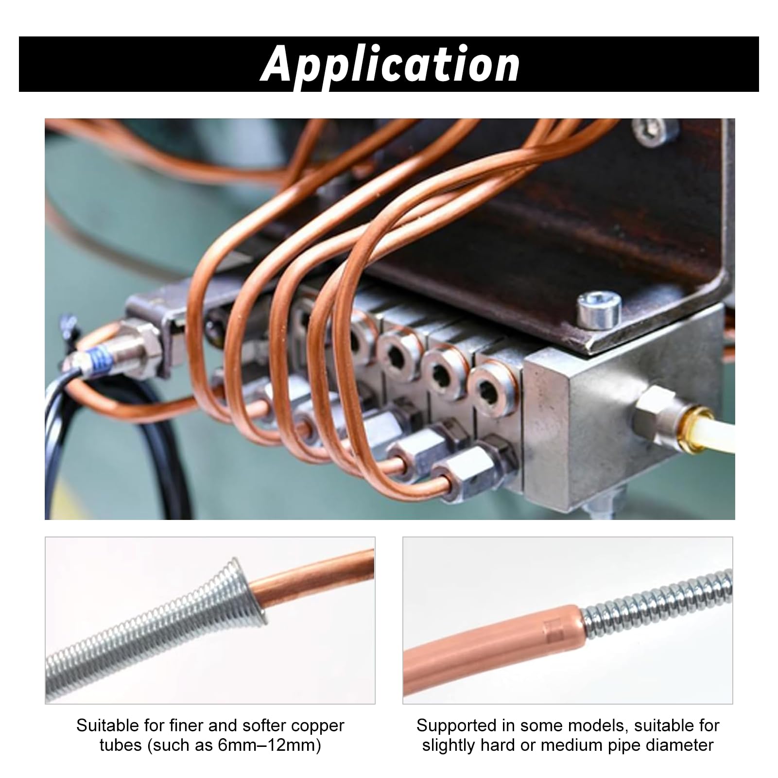 5Pcs Tubo a Molla Bender Set di Rame Alluminio A Parete Sottile Tubi In Acciaio Parte di Piegatura Resiliente Condizionatore D'aria Bender Forniture Idrauliche Industriali per 5/8in 1/2in 3/8in 5/16in