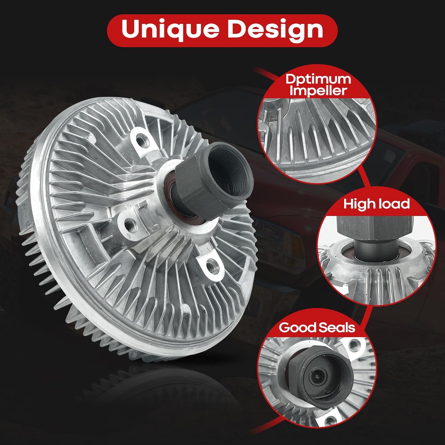 22059 Fan Clutch Electronic Radiator Cooling Fan Clutch Compatible with 2011-2020 Ram 1500, 2011-2019 2500, 2011-2018 3500, 4000, 1500 Classic & Dodge Ram 1500/2500/3500 Pickup, Ram 4000