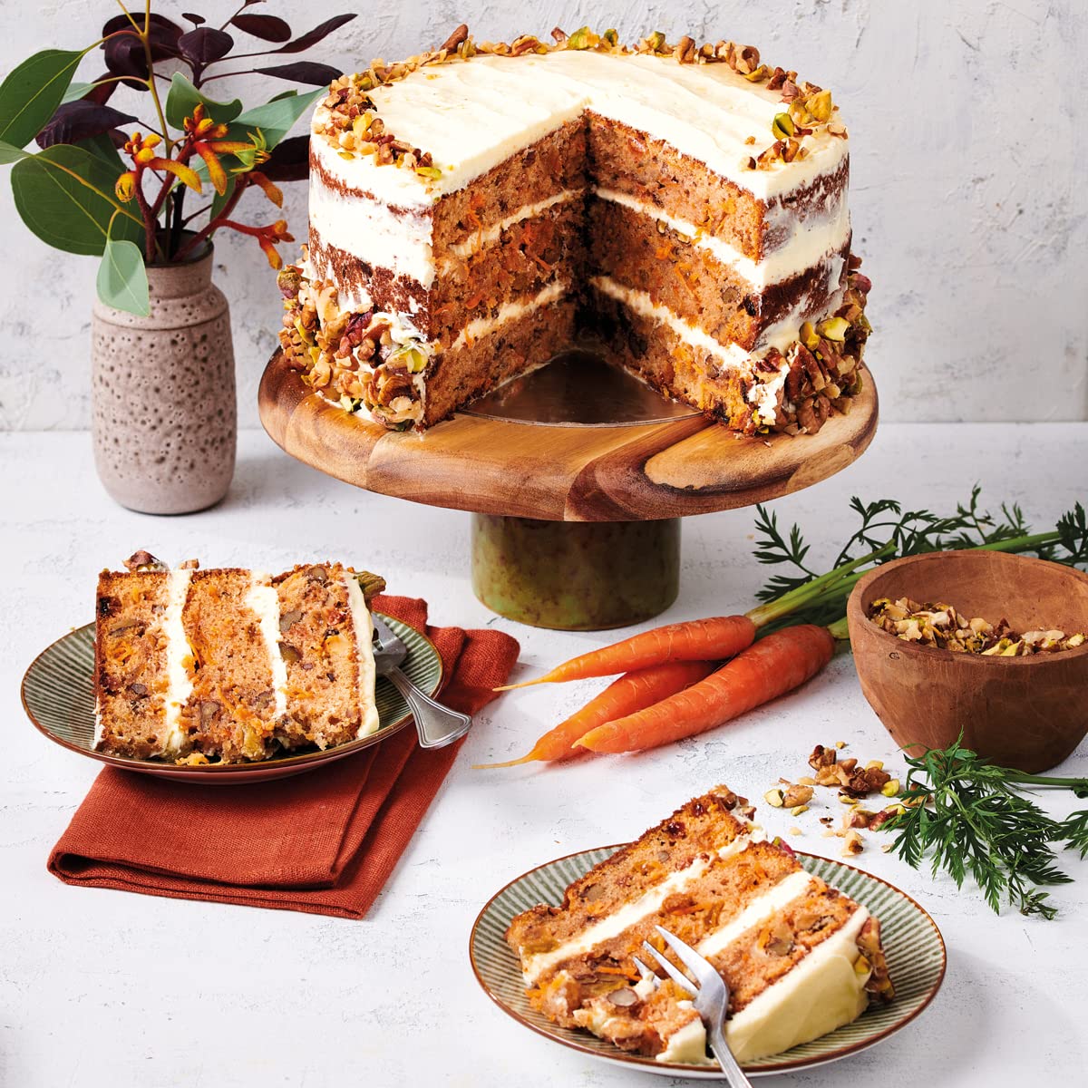 FunCakes Preparado para Bizcocho de Zanahoria, Hornea fácilmente un delicioso, picante y húmedo pastel de zanahoria, Halal. 500 g.