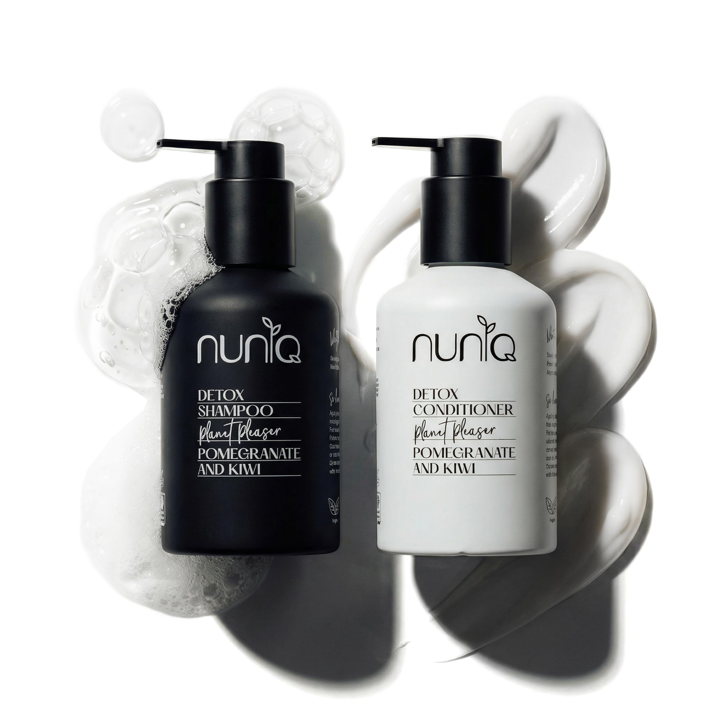 Pack Champú + Acondicionador Sin Sulfatos ni Siliconas 2×250 ML, Rutina Detox para Cuero Cabelludo Sensible y Cabello Seco, Fino o Rizado, Hidratación y Control del Frizz, Vegano & Eco-Friendly