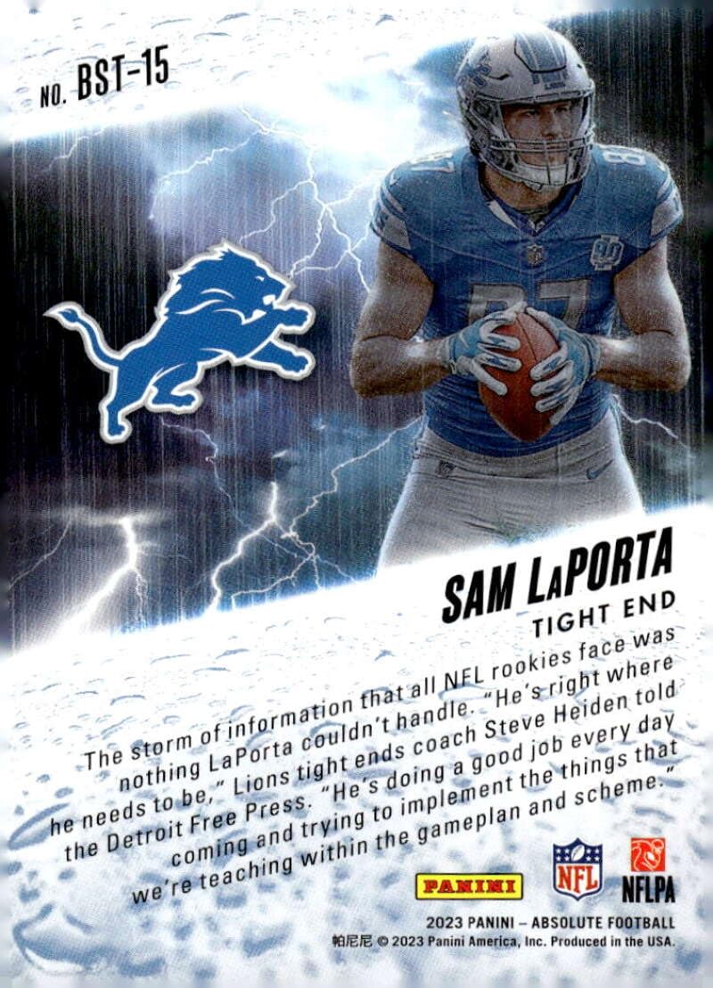 Amazon.com: SAM LAPORTA RC 2023 Panini Absolute By Storm #15