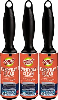 Scotch 3M Mini Lint Rollers 3-Pack (30 Sheets Each), Travel-Size Sticky Lint Removers for Clothes, Furniture and Pet Hair