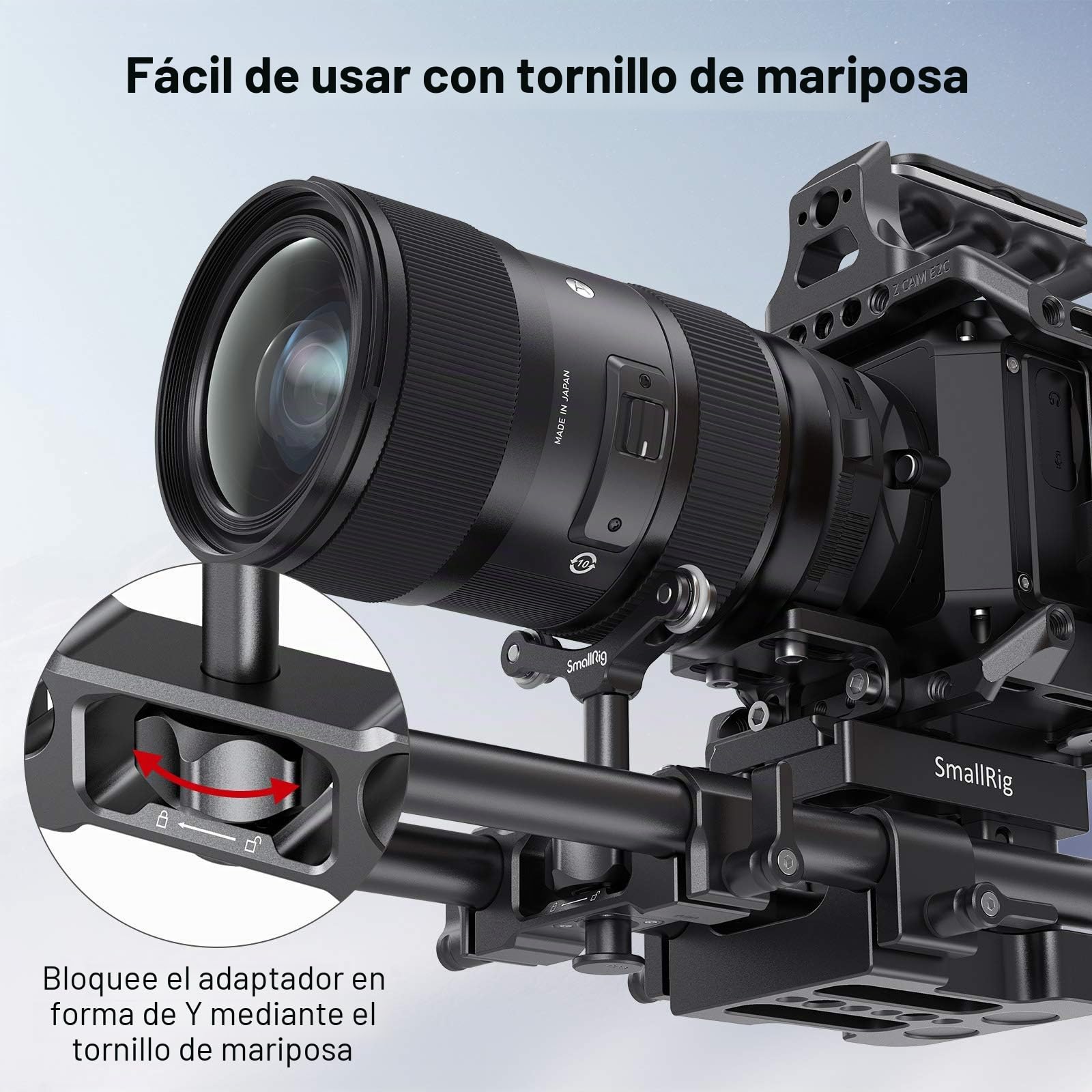 SMALLRIG LWS 15mm len Support Soporte Lente Compatible con Lente de 73mm a 108mm de Diámetro - 2727