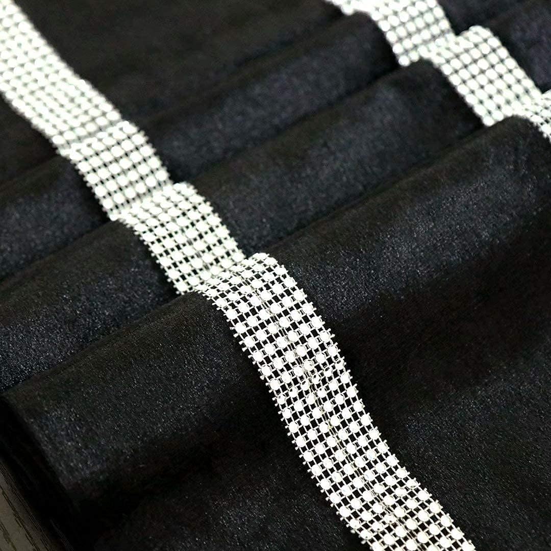 Sequined Table Runner Black Contracted Rhinestone 13x84 inches Tablecloth for Family Dinners, Party, Wedding, TV Cabinet, Shoe Cabinet, Dresser, Christmas, Thanksgiving.