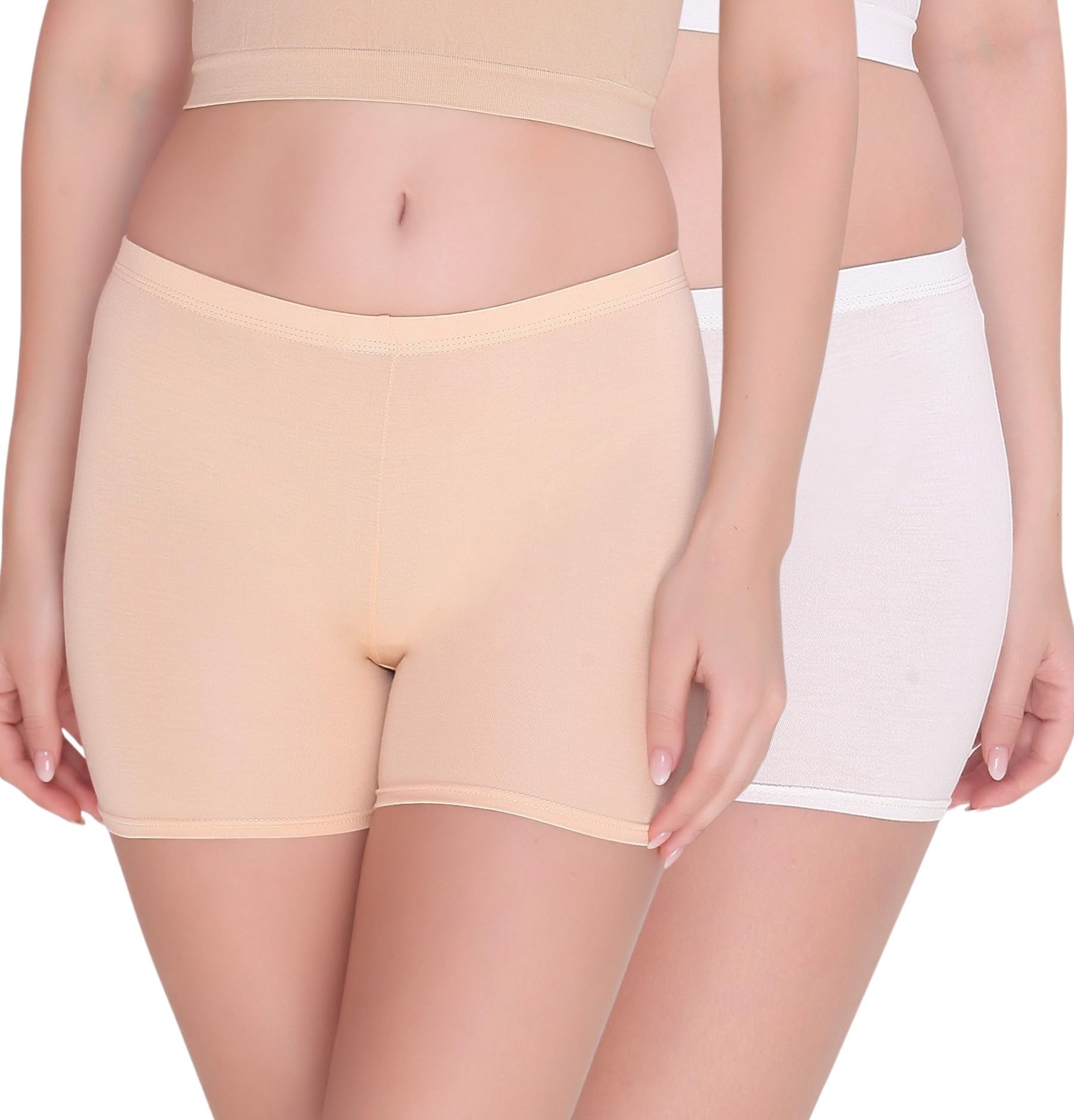 women's cotton lycra boyshort panty (pack of 2) size m to xl