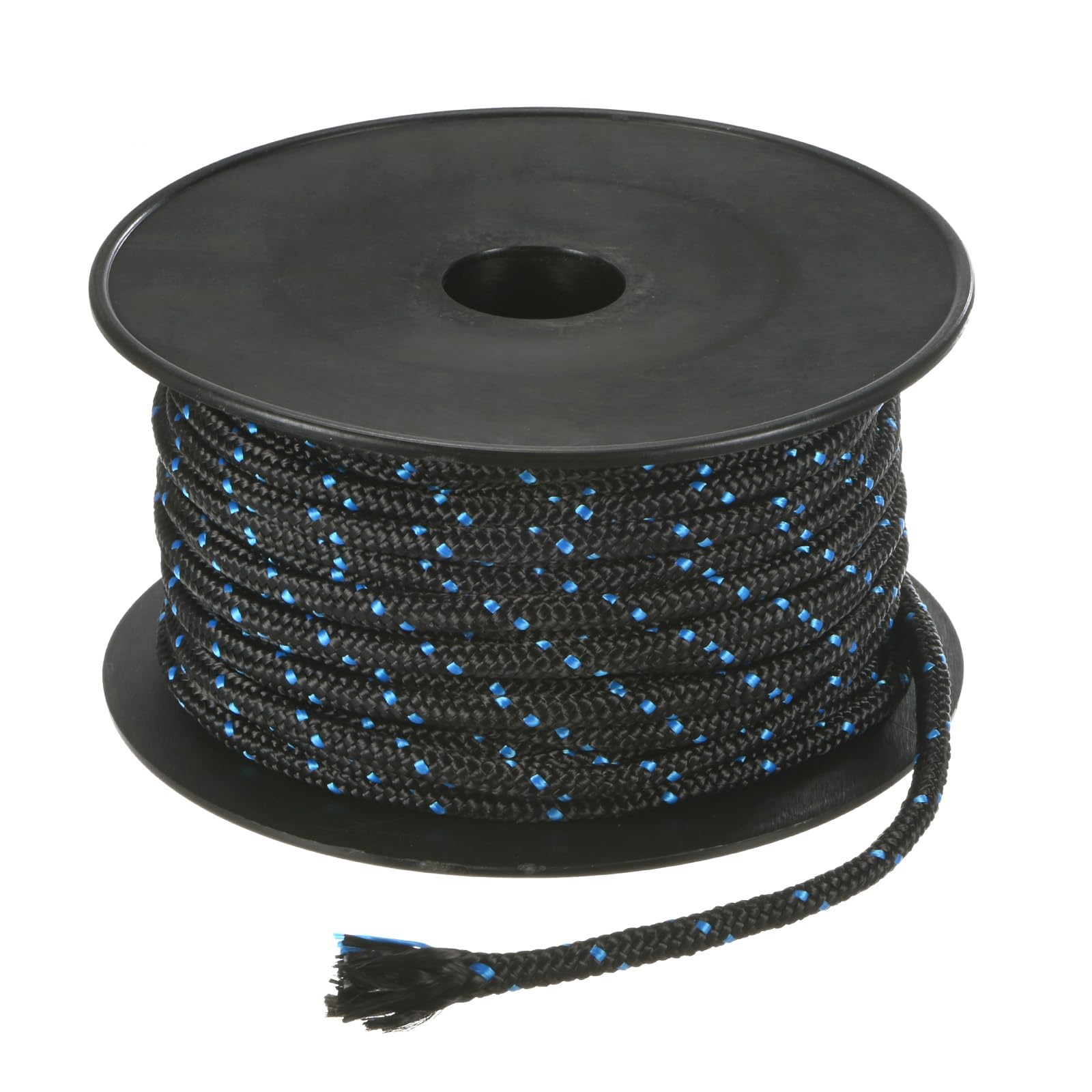 M METERXITY Recoil Starter Rope Pull Cord 6mm 30m Pull Starter Rope Nylon Pull Cord Pull Starter Rope for Mower/Chainsaw/Trimmer/Brush Cutter [Black Blue]