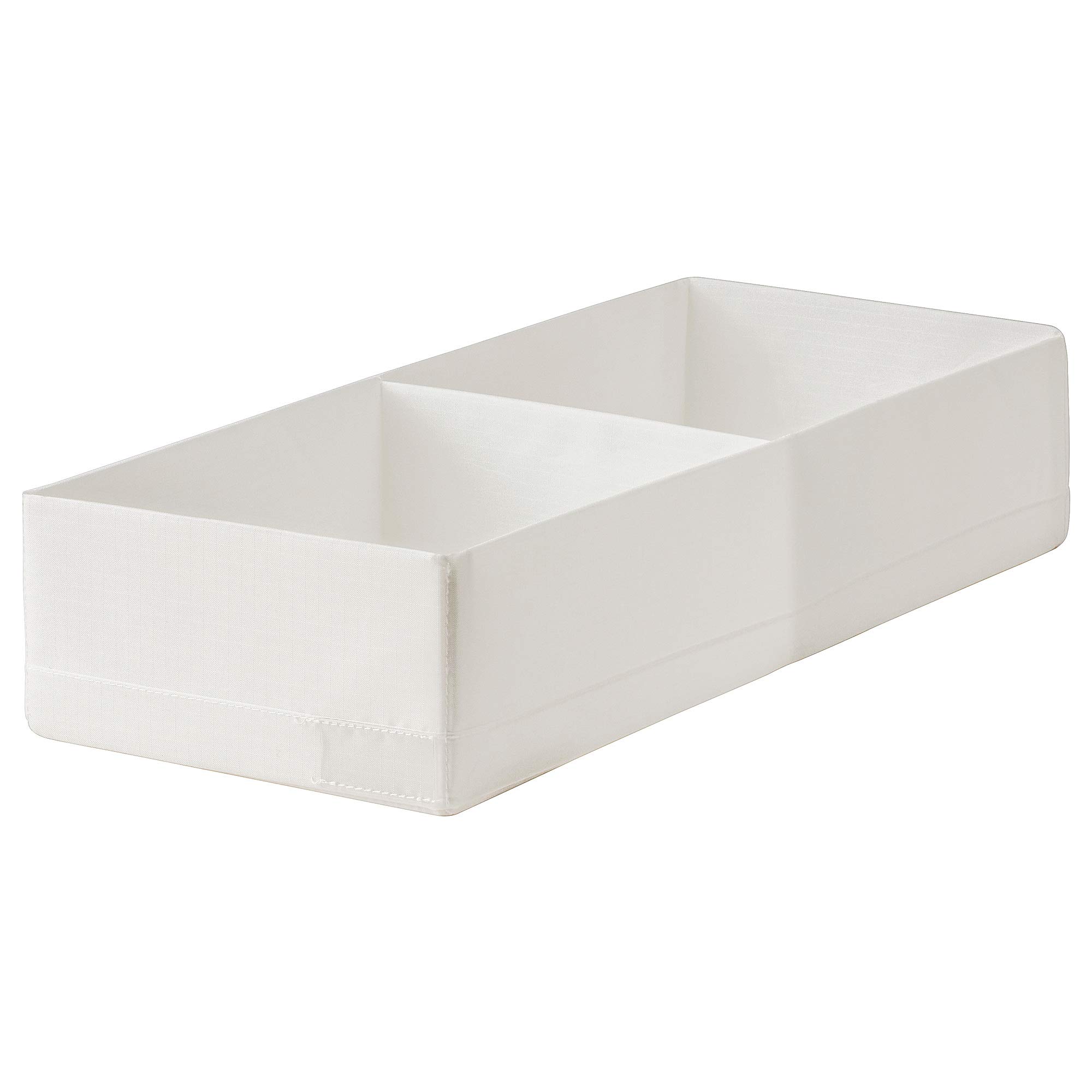 Boîte avec compartiments blanche STUK de rangement tiroir dressing meuble 20x51x10cm