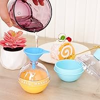 Vista 4 de 4 moldes redondos para hacer bolas de hielo, bandeja de cubitos de hielo de silicona, molde de bola de hielo con juego de embudo pequeño, moldes