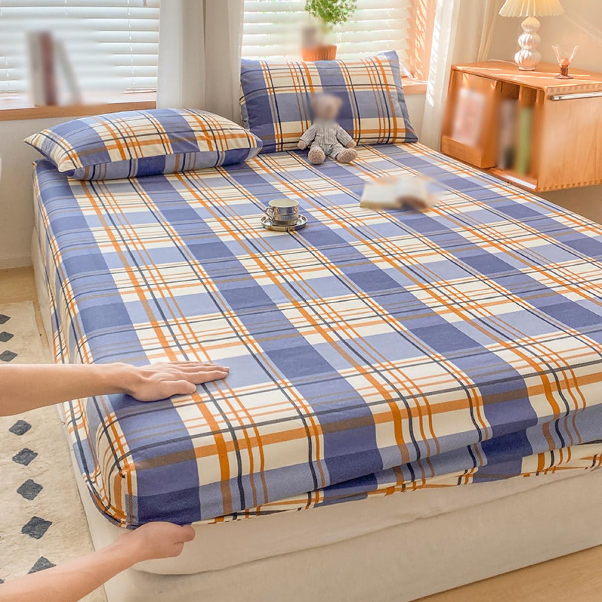 ボックスシーツカバー！ Amazon｜ボックスシーツ マットレスカバー ベッドシーツ 180*200cm