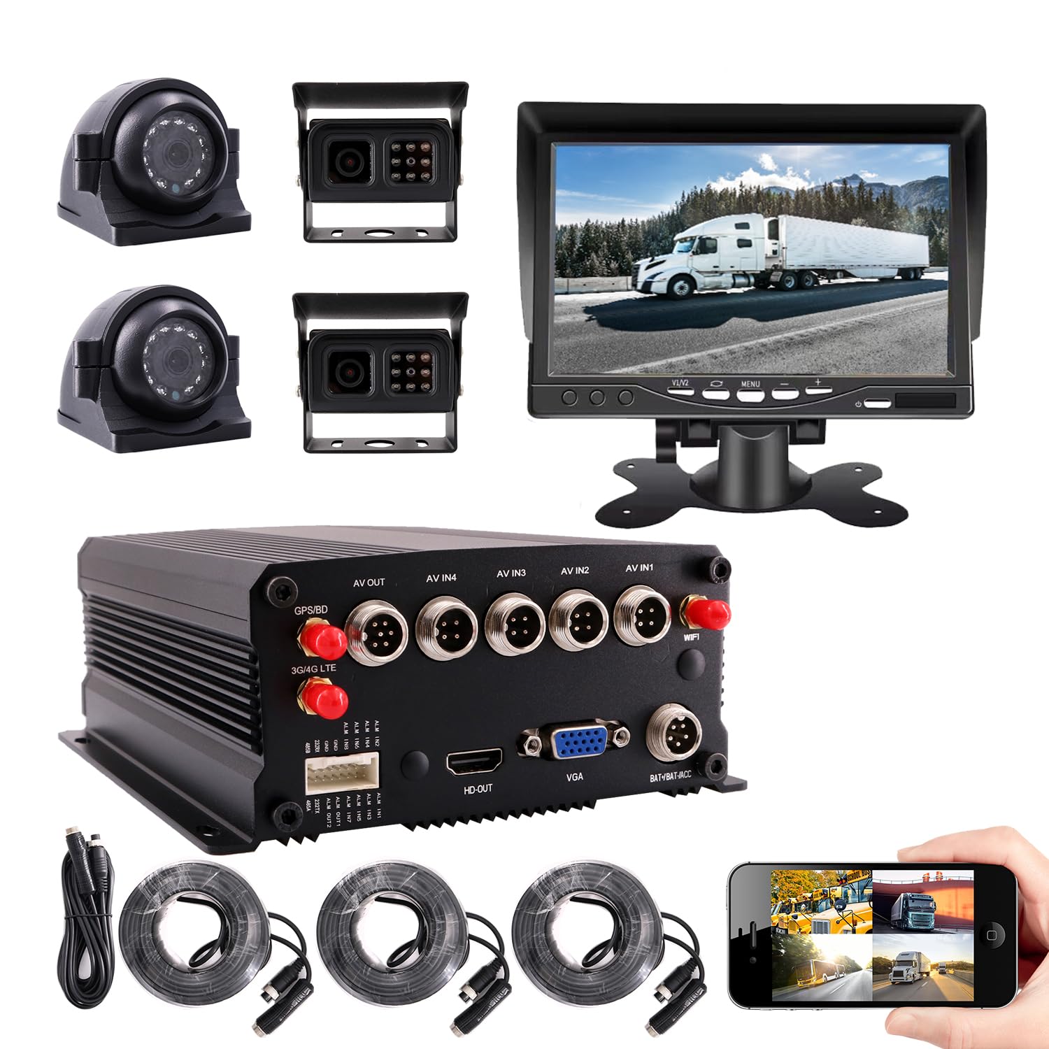 その他 DIGIguard 4CH MPEG4 DVR Amazon.com: JOINLGO 4 Channel 256GB 1080P AHD HD Mobile