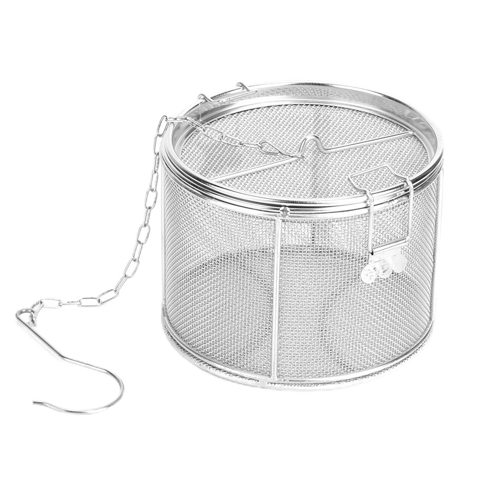 Stainless Steel Tea Ball Strainer Soup Seasonings Seperation Basket Filter 14 x 10cm Home and Family Appliance and Decor