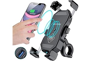 iMESTOU Motorcycle Qi Wireless Charger with Fast Charging USB Port