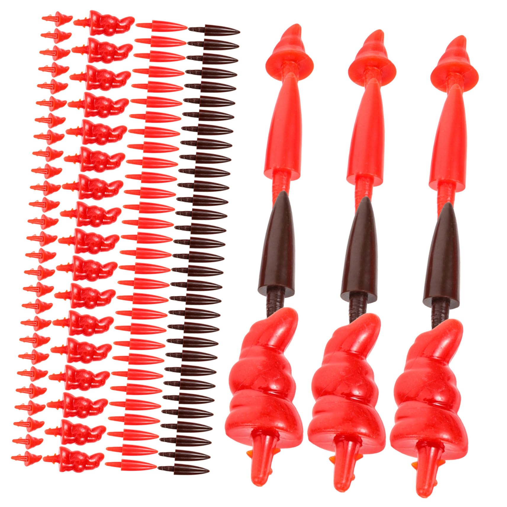Zerodeko 2 Sätze Weihnachts-bastel-schneemann-nasenzubehör Schneemann Selber Machen -kit Kleine nase Bausatz Schneeball Stuffer Rot Plastik 200 Stück * 2
