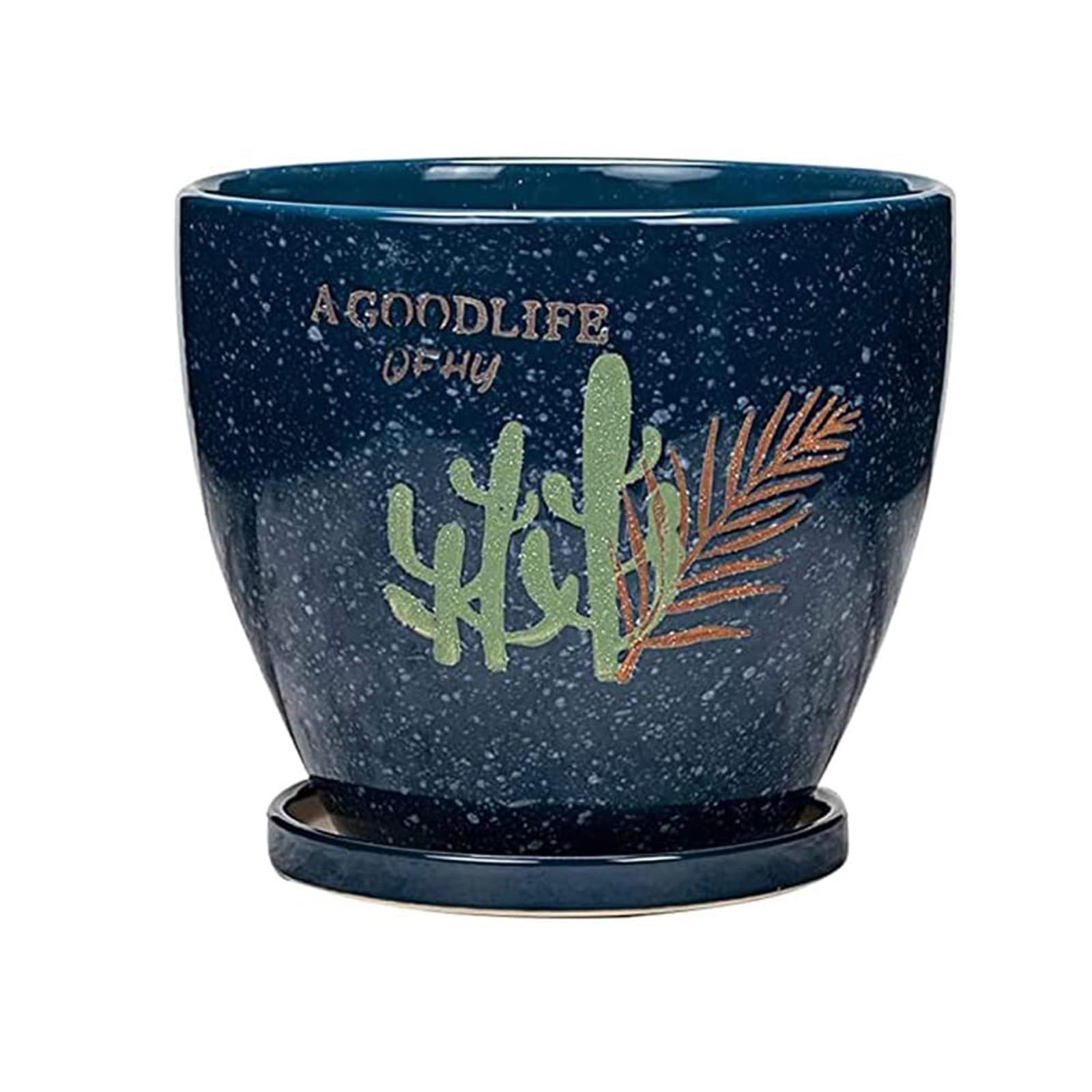 Doniczki do roślin ceramiczna donica z otworem drenażowym duża okrągła doniczka na sukulenty storczyk doniczka ogród roślina prezent dla miłośników (24,5 cm)