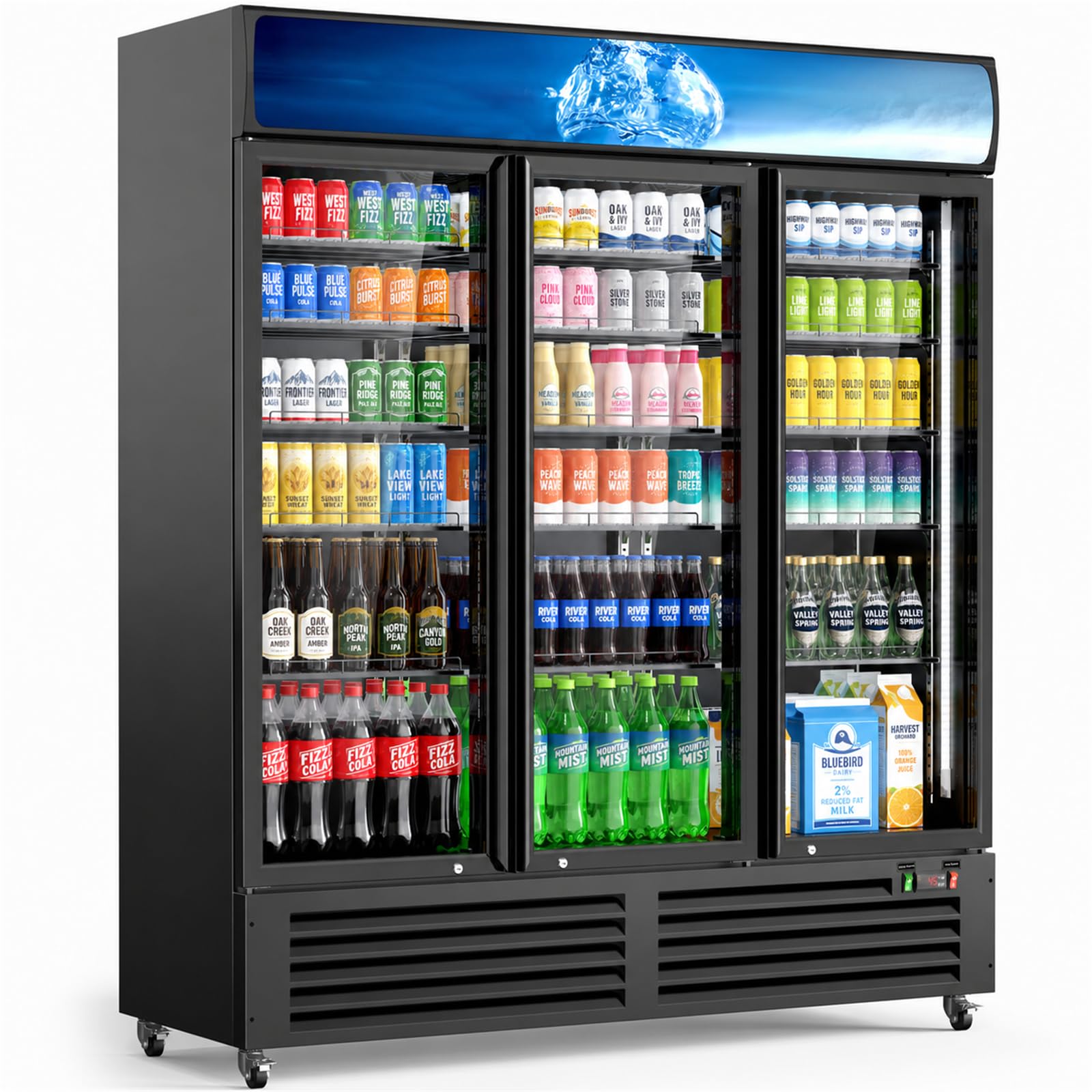 Mojgar Commercial Refrigerators, 56 Cu.Ft Beverage Fridge