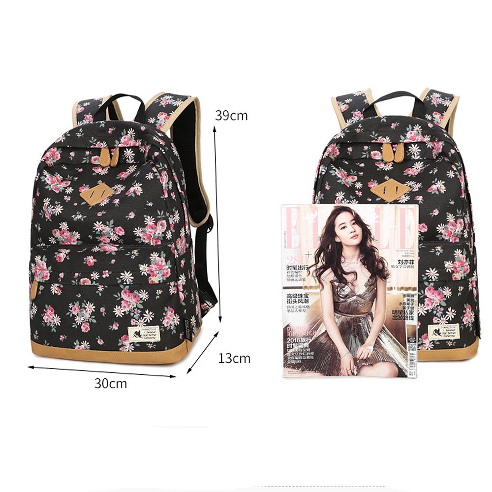 Escuela Mochilas Para Chicas Moda Floral Escuela Bolsas Bolsas de libros Daypack Viajes Bolsa Para Mujeres