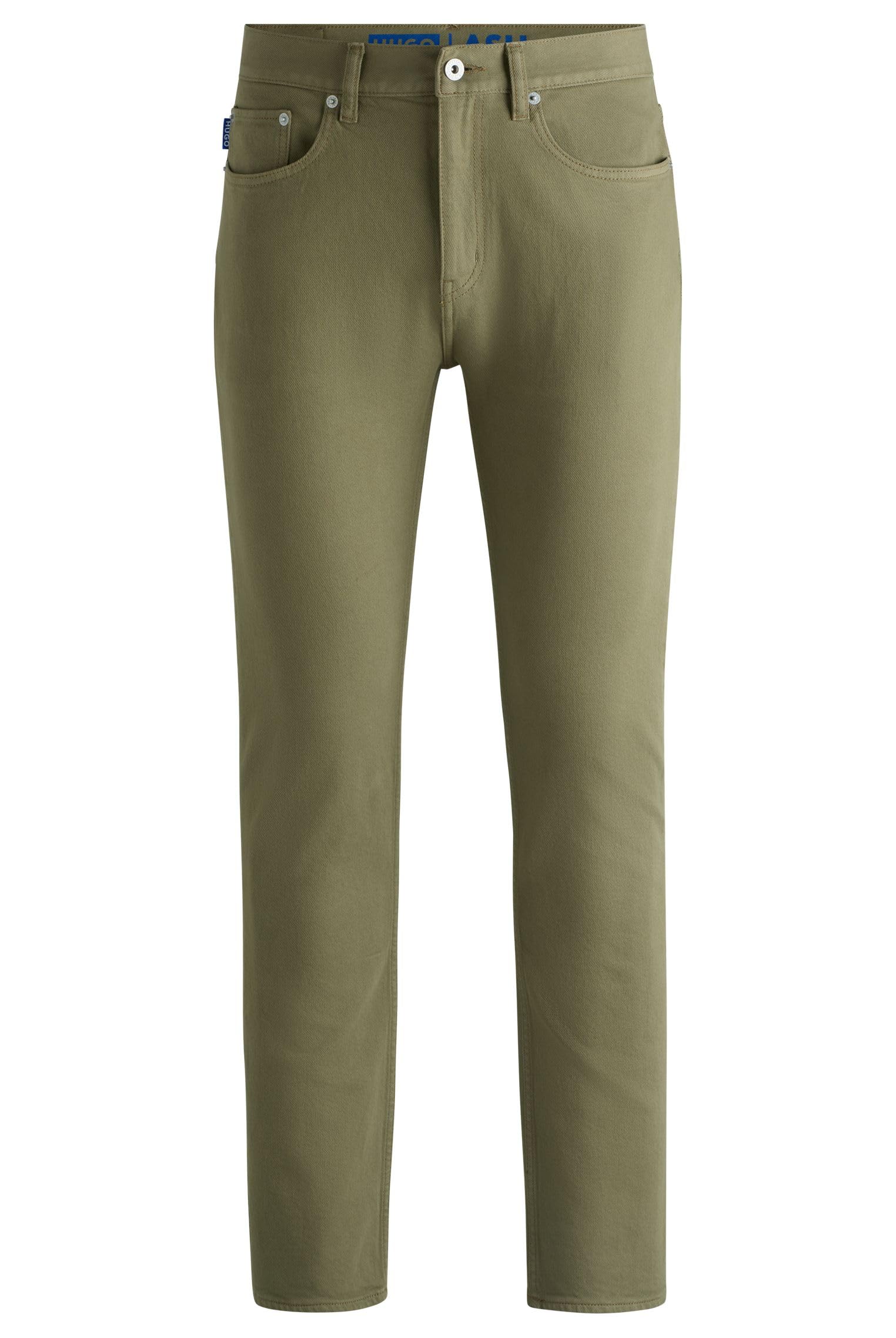 HUGO Mens Ash Slim-fit Jeans in Stretch Denim
