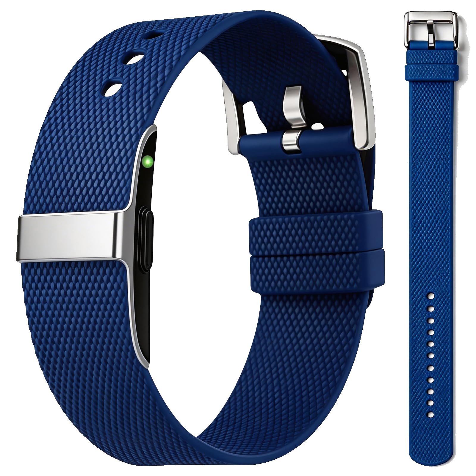 Silicone Sport Band Compatible with Hume Band Replacement, Ultra Soft Adjustable Strap with Secure Metal Buckle for Hume Health Band, Waterproof Wristband Accessories for Men Women Workout & Sleep