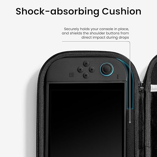 Miniatura 5 de tomtoc Slim Carrying Case for Nintendo Switch 2 Model 2025, Odorless Felt Protective Hard Shell with 12 Game Card Slots, Portable Travel Storage