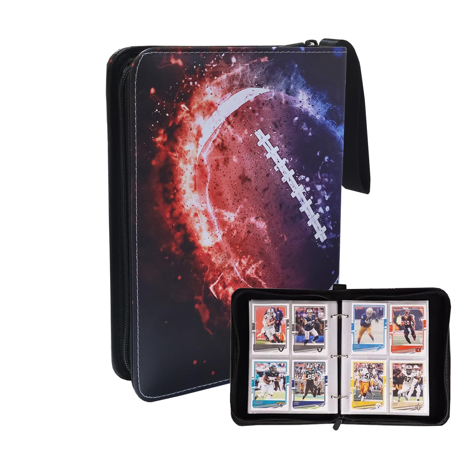 Amazon.com: Football Card Binder, 4 Pocket Sport Cards Binder 400 Pockets Trading  Binder Holder Album Compatible with Football Cards, Trading Cards, MTG and  Other TCG (Red) : Toys & Games