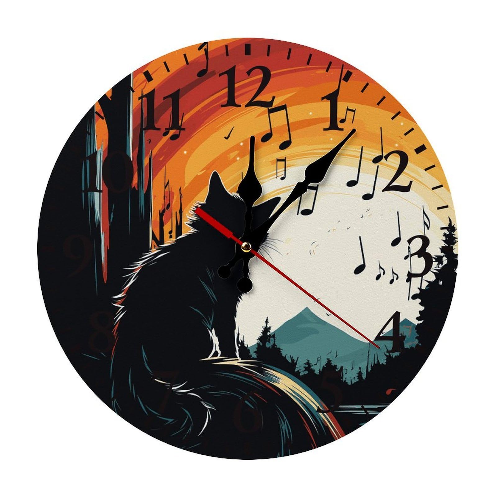 Horloge murale chiffres arabes lisibles pour effacer retards et bruit