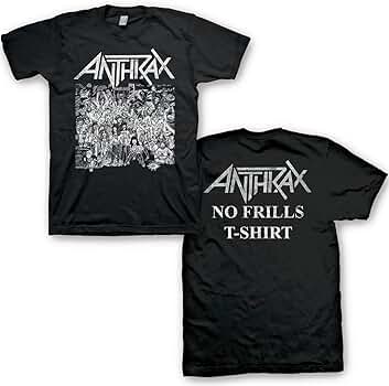Amazon.com: Anthrax Men's No Frills T-Shirt Black Small