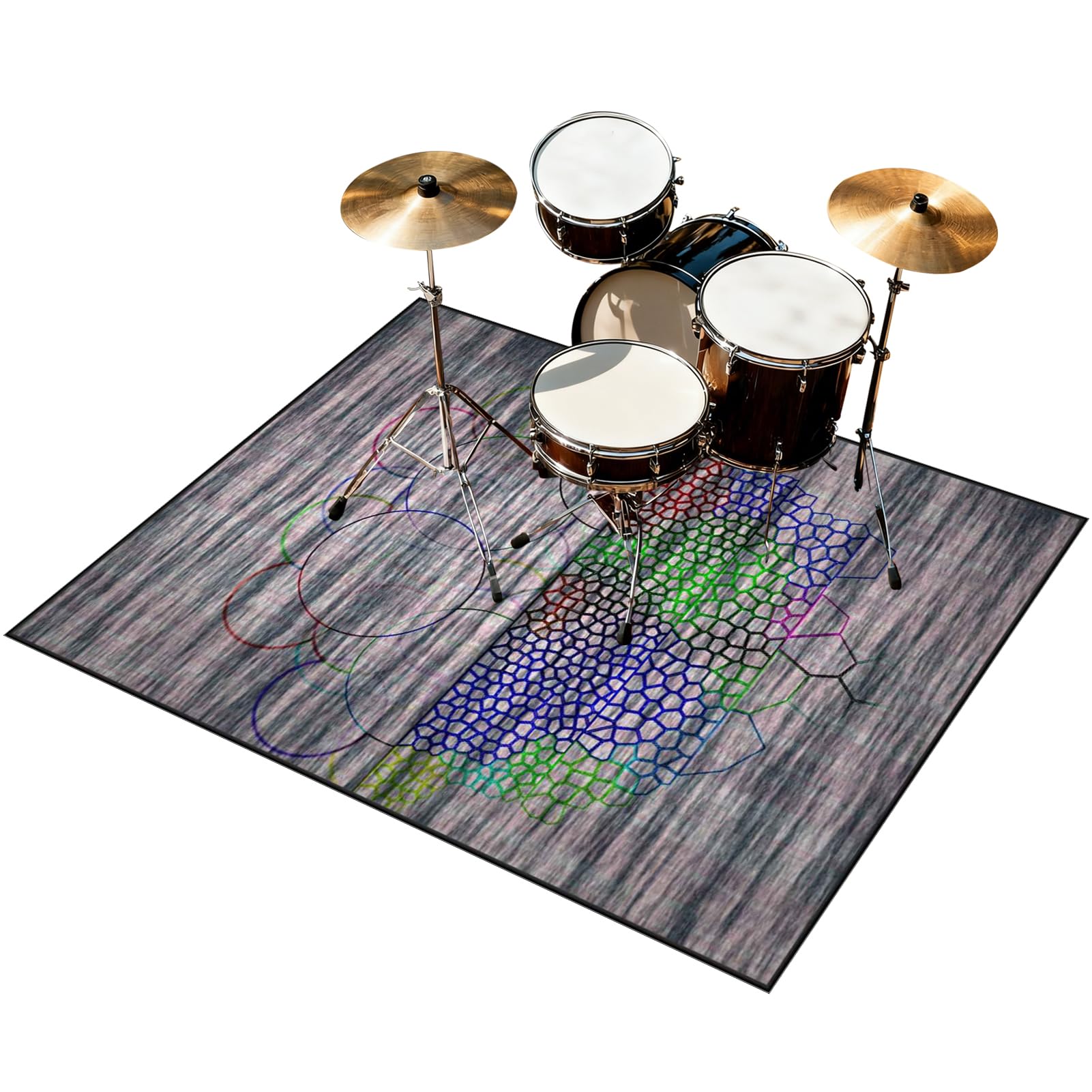 200 x 170 cm Dywan z baterią elektroniczną Dźwiękoszczelny Antypoślizgowy Dywan Pochłaniający Akustyczny Profesjonalna mata do instrumentów muzycznych do instrumentów muzycznych do gitary basowej