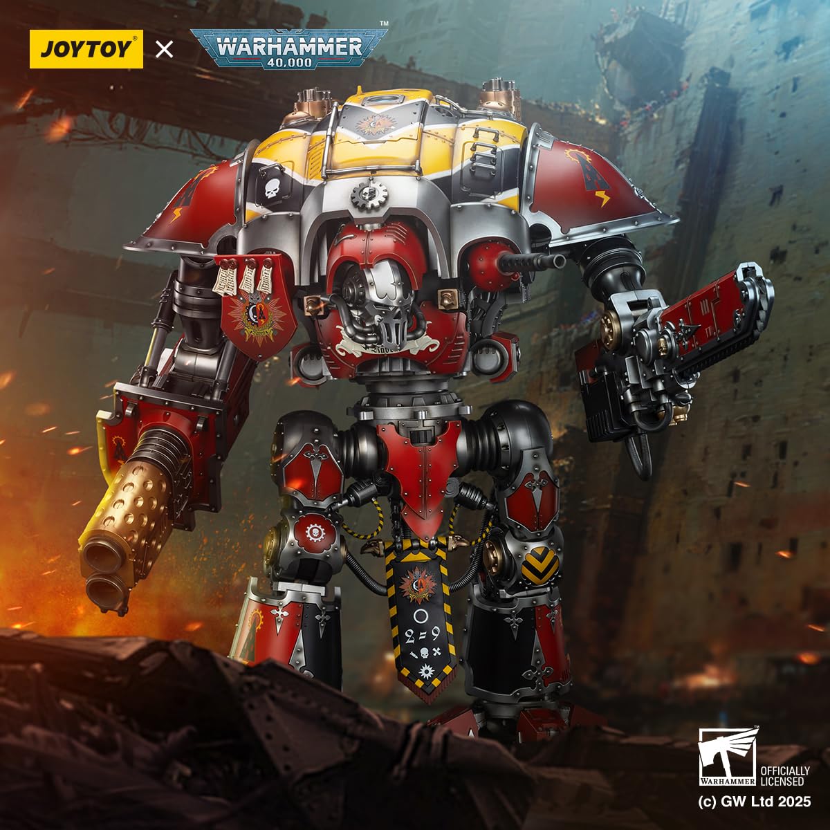 TOYVERSE JOYTOY 1/18 Figurka akcji Warhammer 40,000, Imperial Knights House Raven Knight Errant, model postaci ruchomych przegubów, 15 lat i więcej