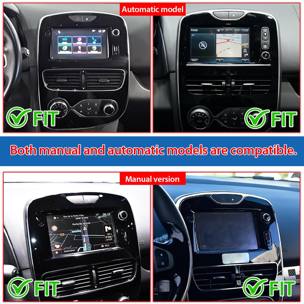Autoradio pour Renault Clio 4 2012-2019, 10 Pouces écran Tactile Poste Radio Voiture Bluetooth avec Wireless Carplay Android Auto GPS WiFi RDS/FM SWC Caméra de Recul & Mic