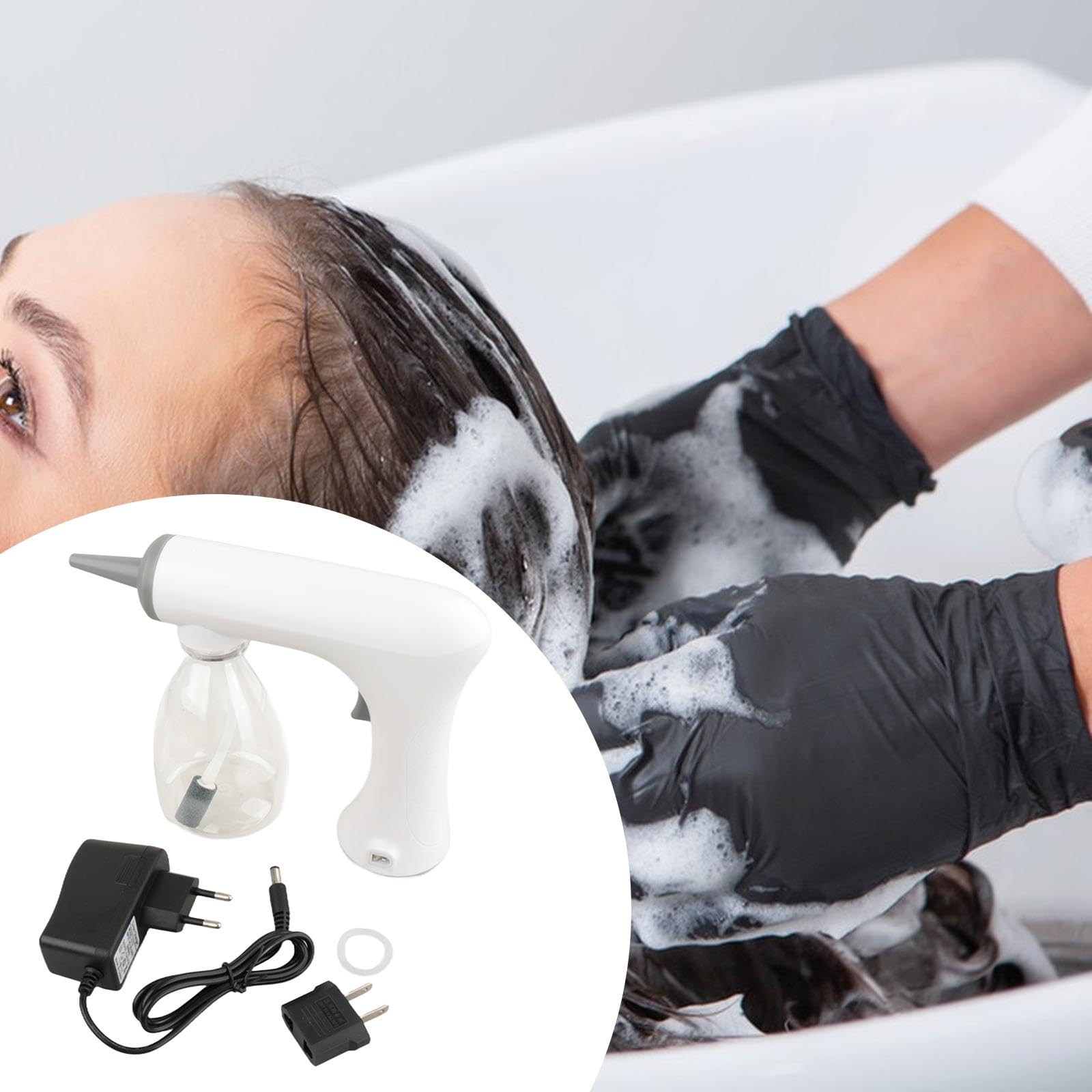 Dauerwellengerät für Kalt Und Warmdauerwellen, Schaummaschine für Gleichmäßiges Aufschäumen, Styling Werkzeug, Weiß 300ml
