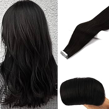 Amazon.co.jp: Neitsi(ネイティス) シールエクステ 50cm 黒髪 エクステ