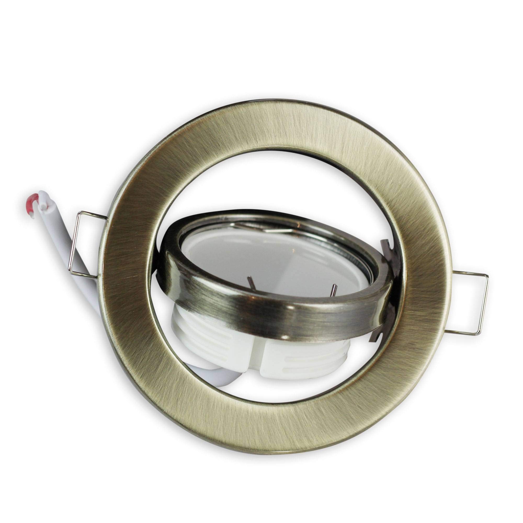 LED Einbaustrahler Messing, 3W, Warmweiß – Schwenkbar, Dimmbar, Für 75-80 Mm Bohrloch