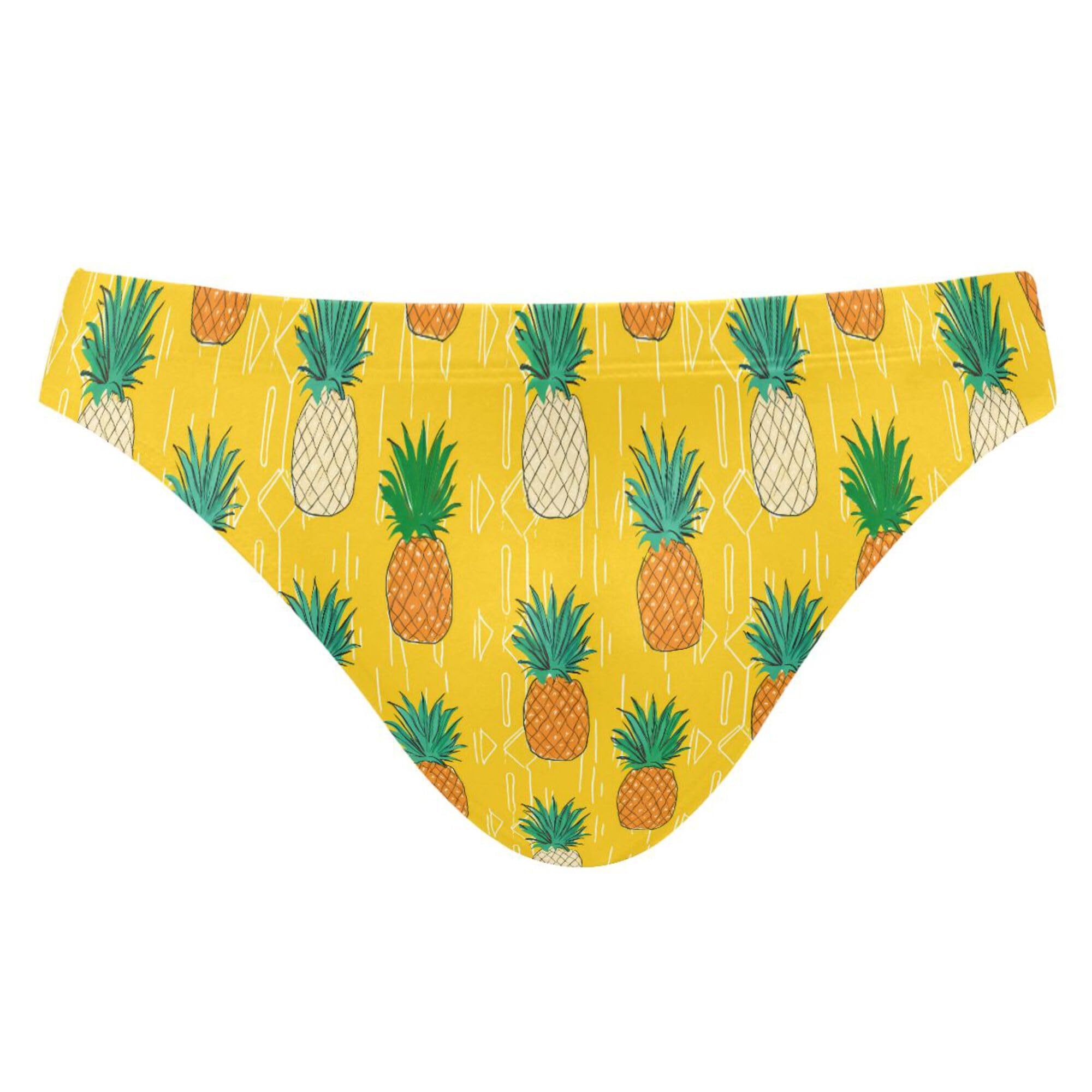 Pineapple Fruit Swim Briefs for Men Swimsuit Bikini Swimwear S B0404307