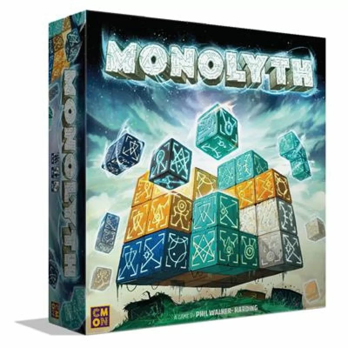 CMONMonolyth | Monolith Building Strategy Board Game | Tactile Puzzle | Fun Family Activity for Kids and Adults | Ages 8+ | 1-4 Players | 30 Minutes Playtime, Multicolor (MNL001)